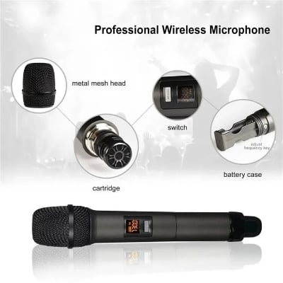 Picture of SHENGFU W-15 High Quality Microphone Studio universal microphone hot selling wireless microphone for Karaoke Machine/PA Speakers System/Mixer/Speech/Church/Wedding (Multicolor)