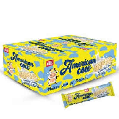 Picture of Hugs American Cow White Chocolate Cereal Bar | Oat Chocolate, Milky White Bars Box (30 Pcs)