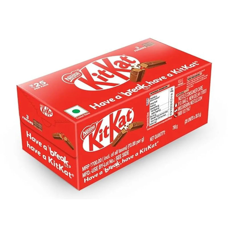 Picture of KIT KAT, 3 Fingers Chocolate –28.5g, Pack Of 28 Units- Full Box