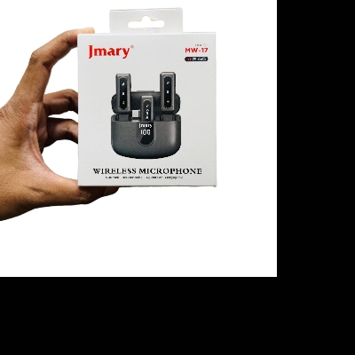 Picture of Jmary MW-17 2.4G Wireless Microphone for Mobile (Type-C Or  Lighting) With Charging Case Black (Type-C)