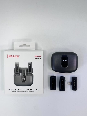 Picture of Jmary MW-17 2.4G Wireless Microphone for Mobile (Type-C Or  Lighting) With Charging Case Black (Lighting(iphone))