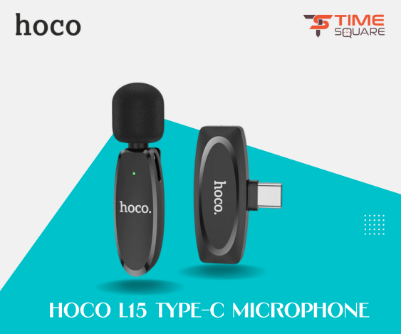 Picture of Hoco L15 Type-C Lavalier Wireless Digital Microphone Black (Black)