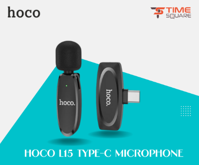 Picture of Hoco L15 Type-C Lavalier Wireless Digital Microphone Black (Black)