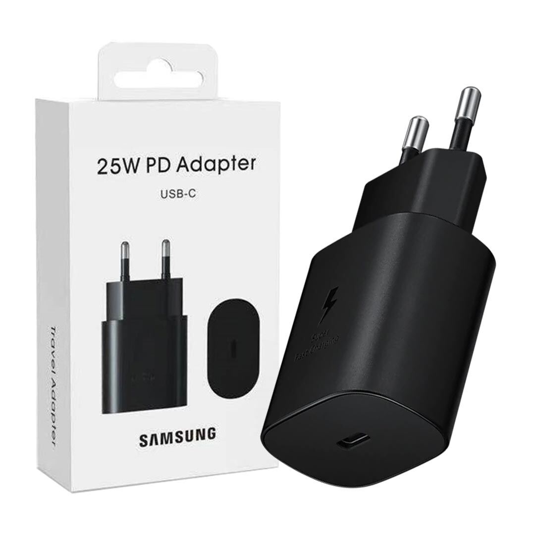 Picture of Type C Charger Fast Charging 25W NFC USB-C 25 Watt Power Adapter USB Wall Charger Compatible with Samsung Galaxy A54 5G A53 5G A33 5G A34 5G A15 A16 A14 A24 S21 S20 S22 S10 S6 S7 S8 S9 Galaxy M33 5G F23 5G M31s (Black)