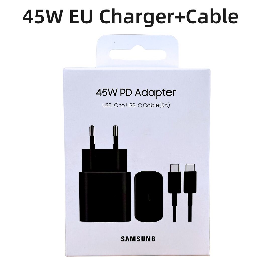 Picture of Samsung  45W PD Power Adapter Charger Super Fast Charge Genuine CERTIFIED Official Adapter For For Galaxy S23 S24 Ultra Z Fold 5 4 3 Flip 5 4 3 (Black)