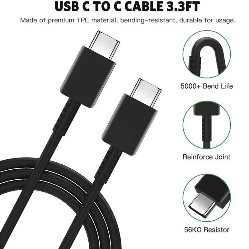 Picture of Samsung  45W PD Power Adapter Charger Super Fast Charge Genuine CERTIFIED Official Adapter For For Galaxy S23 S24 Ultra Z Fold 5 4 3 Flip 5 4 3 (Black)