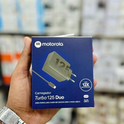 Picture of Motorola 125W GaN Turbo Power Charger with 6.5A USB-C to C Cable (Black)