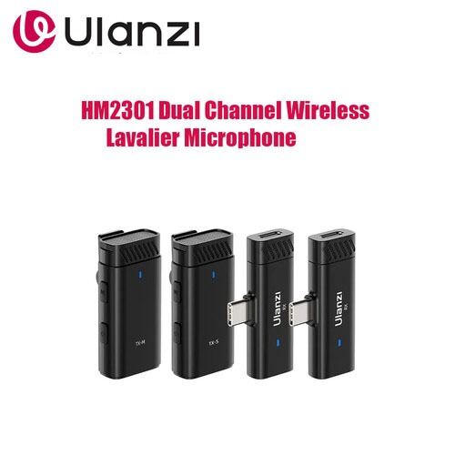 Picture of ULANZI HM2301 Wireless Lavalier Lapel Microphone for iPhone 15 Series/Android/Computer with USB C Interface (Black)