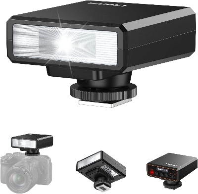 Picture of Ulanzi F12 Mini Camera Flash Speedlite GN12 LCD Standard Hot Shoe Mount for Sony Canon Nikon Panasonic Olympus DSLR Camera 