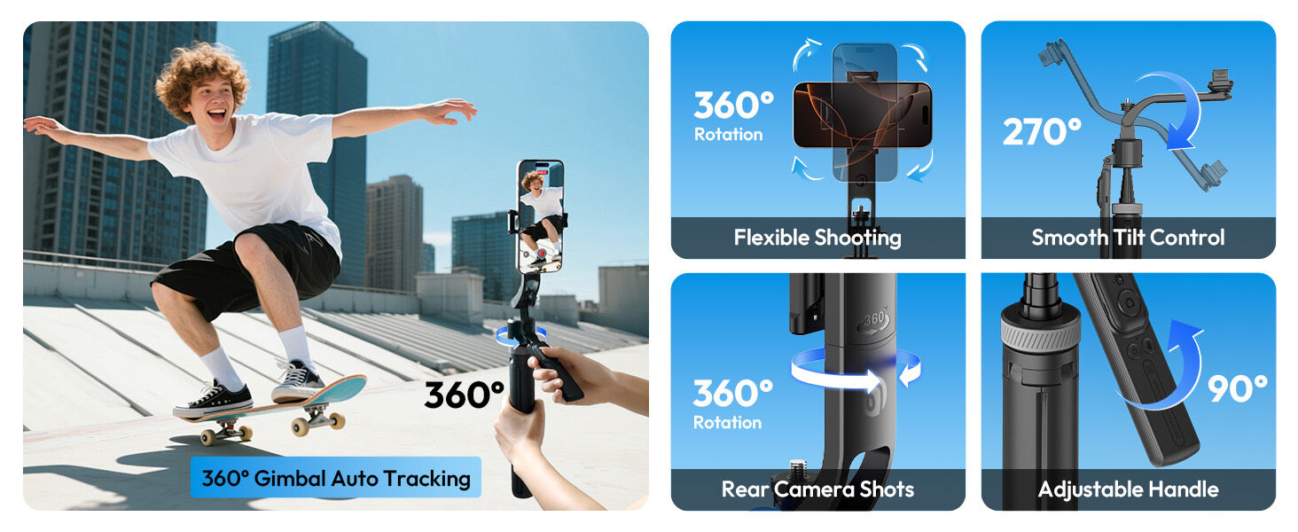 Picture of Ulanzi TT23 Auto-Tracking Selfie Stick Tripod (Black)