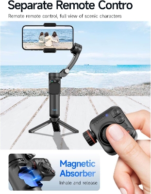 Picture of TOKQI-M02 3-Axis Gimbal Stabilizer Intelligent Target Tracking Camera Face Tracking ADVANCED ANTI-SHAKE TECHNOLOGY (Black)
