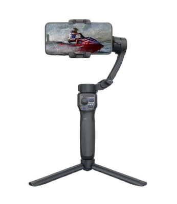 Picture of F11 Lite 3-Axis Portable Smartphone  Stabilizer for Smartphone,Handheld Gimbal Tripod for iPhone&amp;Andriod with Fill Light,AI Auto Face/Object Tracking,Foldable Rotating Stabilizer for Phone Video Recording,Vlogging (Black)