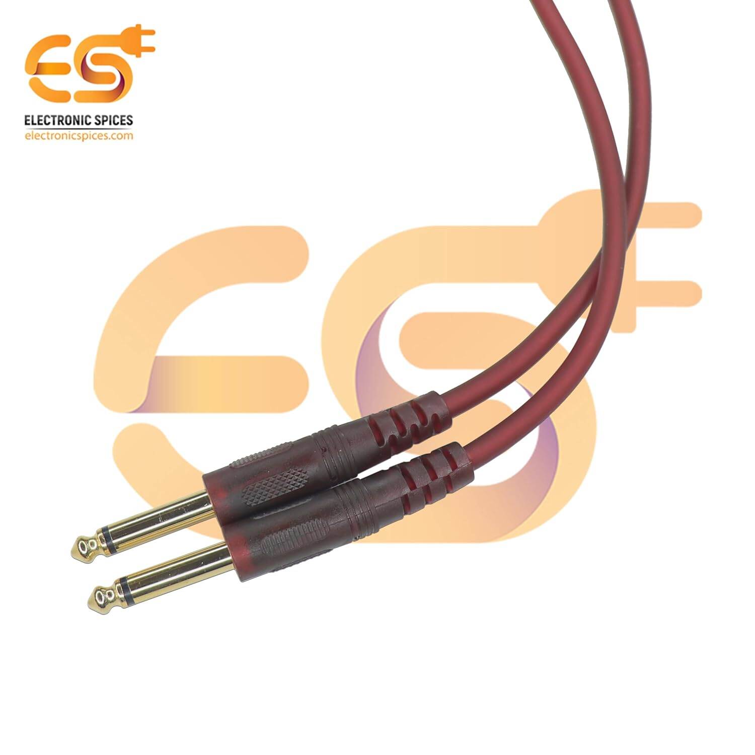 Picture of 6.5 mm to 6.5 mm 6.35 Jack Male to Male Audio Cable Speaker Cable (Multicolor)