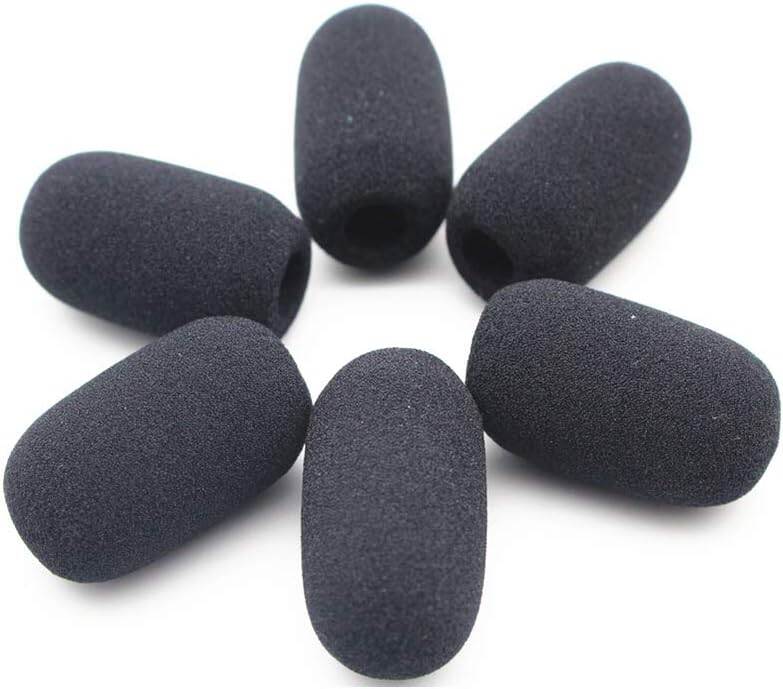 Picture of Microphone Cover Foam, Microphone Protector Mini Windscreen , For Variety of Headset Microphone (1*1.5 Inch) Black (Black)