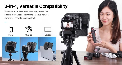 Picture of Ulanzi RT02 Universal Teleprompter for Tablets and Smartphones with Remote Control R004GBB1 (Black)