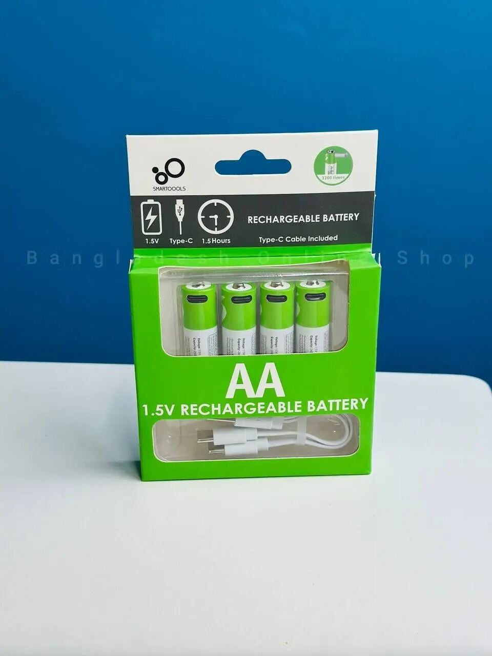 Picture of Smartoools Type-C Rechargeable Batteries AA 4 Pcs (Blue)