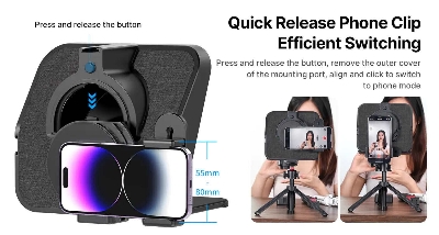 Picture of Ulanzi RT02 Universal Teleprompter for Tablets and Smartphones with Remote Control R004GBB1 (Black)