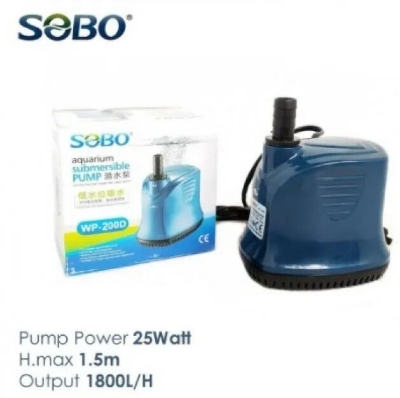 Picture of 25 Watt  Submersible water Pump ac220-240Volt, flow Max 1800L/H, hight max 1.5M SOBO WP-200D For Aquarium Pump Filter Pump (Multicolor,0.4)