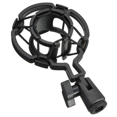 Picture of Universal Professional Condenser Microphone Mic Shock Mount Holder Studio Recording Bracket For Large Diaphram Mic Clip (Black)