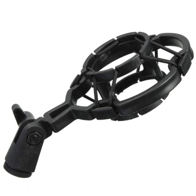 Picture of Universal Professional Condenser Microphone Mic Shock Mount Holder Studio Recording Bracket For Large Diaphram Mic Clip (Black)