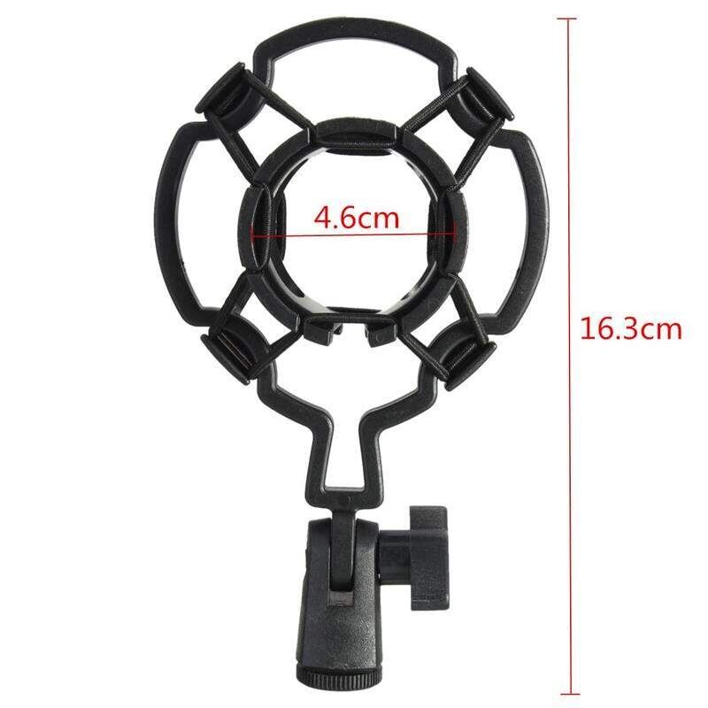 Picture of Universal Professional Condenser Microphone Mic Shock Mount Holder Studio Recording Bracket For Large Diaphram Mic Clip (Black)