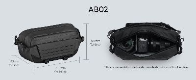 Picture of Ulanzi AB02 TAI Outdoor Sling Bag 9L Photography Pouch Large Capacity Carry Casual Bag for Camera Lens Accessories (Black)