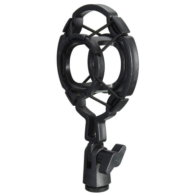 Picture of Universal Professional Condenser Microphone Mic Shock Mount Holder Studio Recording Bracket For Large Diaphram Mic Clip (Black)