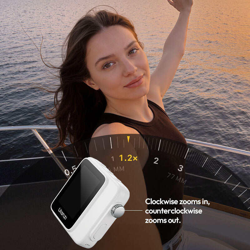 Picture of Ulanzi VM02 Wireless Magnetic Selfie Monitor Screen is a compact device that mounts to the back of your smartphone 