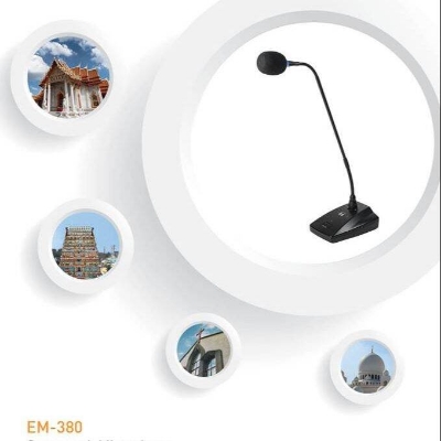 Picture of EM-380 TOA Gooseneck Microphone for Meeting Class room lecture mosque tafsir madrasah factory (Black)