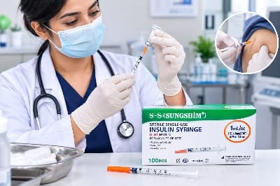 Picture of S-S SUNGSHIM® U-40 Insulin Syringe 1mL, 31G × 5mm | 100 Pieces