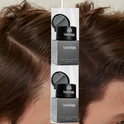 Picture of Vanlin Maydy Hairline Shadow Powder - Root Touch Up Hair Color for Gray Coverage - Bald Spot Concealing Hair Powder for Women & Men - 24-Hour Stain-Proof-BLACK