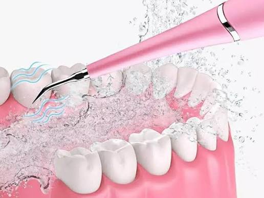 Picture of Dental Stain Removal Grinding Device Dental Scale Removal Grinding Device Cleaning Tooth Stain Cleaning Oral Care Tool-Sweet Pink