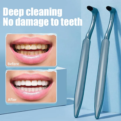 Picture of Dental Stain Removal Grinding Device Dental Scale Removal Grinding Device Cleaning Tooth Stain Cleaning Oral Care Tool-Ocean Blue