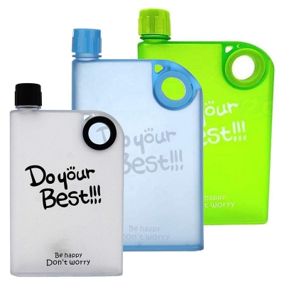 Picture of Slim Water Bottle A5 Notebook/ Water Bottle for Office, School, College (Pack of 1) - Water Bottle - Water Bottle