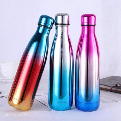 Picture of 500ml Double-Wall Insulated Vacuum Flask Stainless Steel Water Bottle For Girls Colorful BPA Free Thermos for Sport Water Bottle