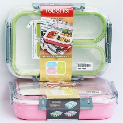 Picture of 3 Compartment Stainless Steel Lunch Boxes , Lunch Box Steel, Lunch Box for Kids to School, Lunch Box for Office Men Steel, Tiffin Boxes for Kids