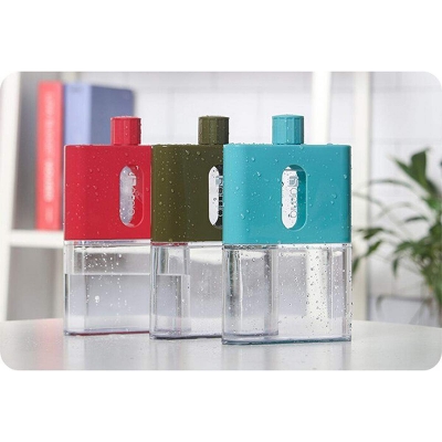 Picture of Transhome Creative A5 Flat Bottle Portable Drinking Water Bottle For Outdoor Sports Plastic Water Bottles Bpa Free Drinkware