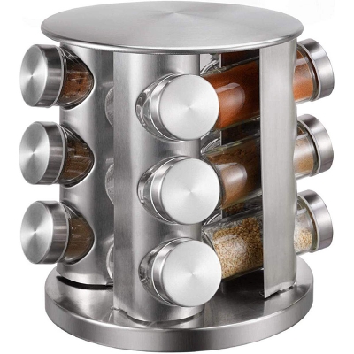 Picture of 20 Jars,16 Jars and 12 Jars Countertop Spice Tower, Round Spice Rack Best Quality