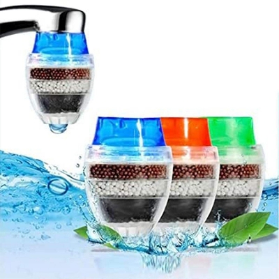 Picture of Water Filter Faucet Purifier Kitchen Tap Filtration Activated Carbon Removes Chlorine Fluoride Heavy Metals Hard Water Softener Water Tap Filter (Water Filter Faucet (1 pcs)