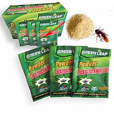 Picture of 5 pcs Green Leaf Powder Cockroach Killing Bait Insecticide Repeller Trap Pest Control