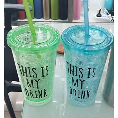 Picture of Plastic Cool Glass Shaped Sipper Bottle 500ml capacity