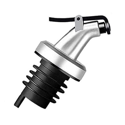 Picture of 1 pcs Oil Bottle Cap Dispenser Nozzle Stopper Pourer Leak-Proof Oil Bottle Suitable for bottles with a inner diameter of 14-18mm (Black and Silver)