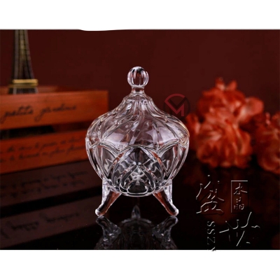 Picture of Big size European Style Candle Hodler Special Glassware Crystal Glass Candy Cup Transparent Candy Cans Candles Making Supplies
