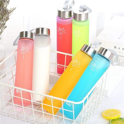 Picture of Plastic Drinking Water Bottle Portable Sport Tea Coffee Cup Kitchen Tools Kids Water Bottle For School Transparent 280ml