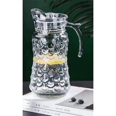 Picture of 1 pcs Glass Water Juice Jug with Lid 1.7L capacity Y-34