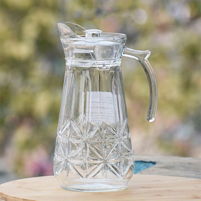 Picture of 1 pcs Glass Water Juice Jug with Lid 1.7L capacity Y-35