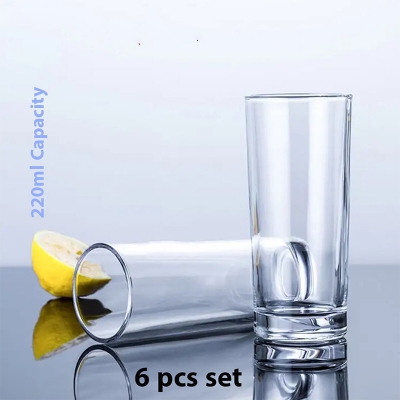 Picture of 6 pcs set glass water drinking glasses YJA-1010 220ml