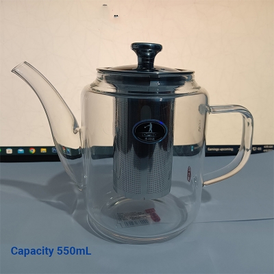 Picture of 1 pcs BOROSILICATE Glass Kettle, 550 ML Capacity