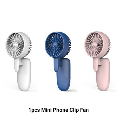 Picture of Portable USB Fan Rechargeable Mini Handheld Fan Cool Gadgets Clip On the Phone or Computer