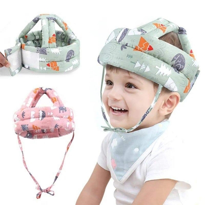 Picture of Baby Cap Adjustable Anti-fall Protective Babies Head Safety Hat for Baby Toddler Cute Breathable Mesh Hats Newborn Accessories